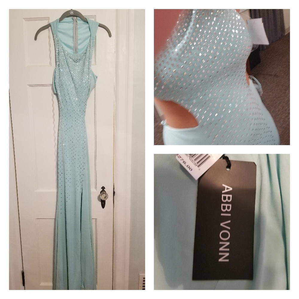 Mint Jersey Formal Illusion Gown from Abbi Vonn